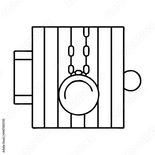 bail icon, bail line art - simple line art of bail, perfect for bail logos and icons