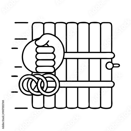 bail icon, bail line art - simple line art of bail, perfect for bail logos and icons
