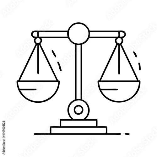 balance icon, balance line art - simple line art of balance, perfect for balance logos and icons