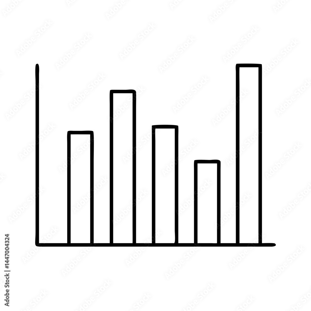 bar chart icon, bar chart line art - simple line art of bar chart, perfect for bar chart logos and icons bar chart icon, bar chart line art - simple line art of bar chart, perfect for bar chart logos and icons