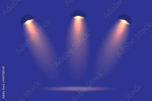Wallpaper Mural Spotlights, lamps. Light sources, concert lighting. Vector illustration Torontodigital.ca