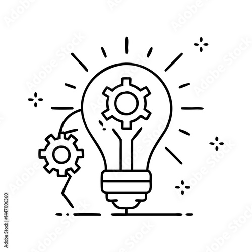 breakthrough idea icon, breakthrough idea line art - simple line art of breakthrough idea, perfect for breakthrough idea logos and icons