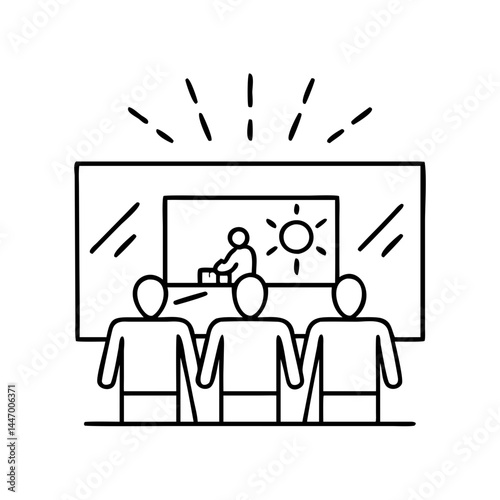 breakout room icon, breakout room line art - simple line art of breakout room, perfect for breakout room logos and icons