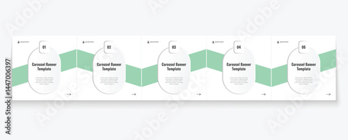 Social media banner frame or social media carousel template or infographic carousel post design. Editable post frame design. Minimal corporate carousel template