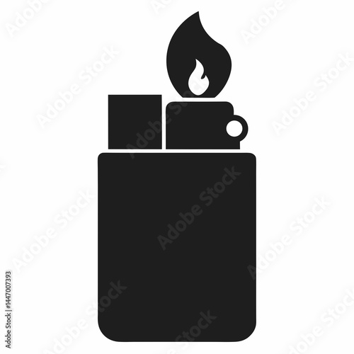Lighter icon silhouette vector illustration
