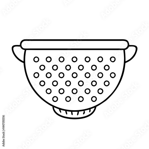 colander icon, colander line art - simple line art of colander, perfect for colander logos and icons