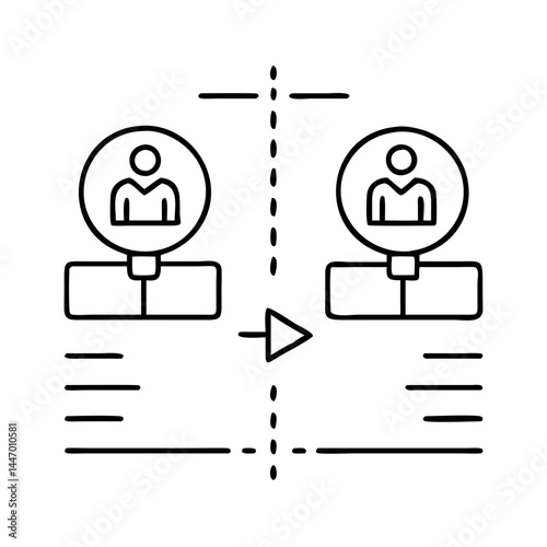 compare icon, compare line art - simple line art of compare, perfect for compare logos and icons