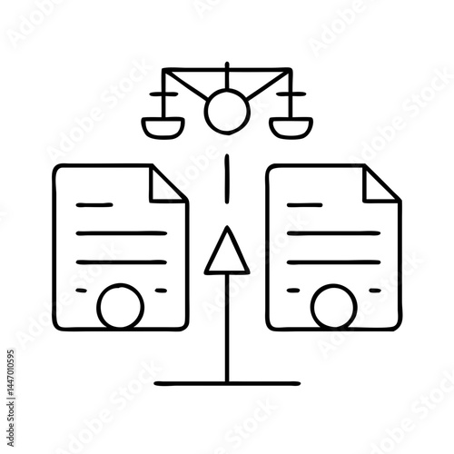compare icon, compare line art - simple line art of compare, perfect for compare logos and icons