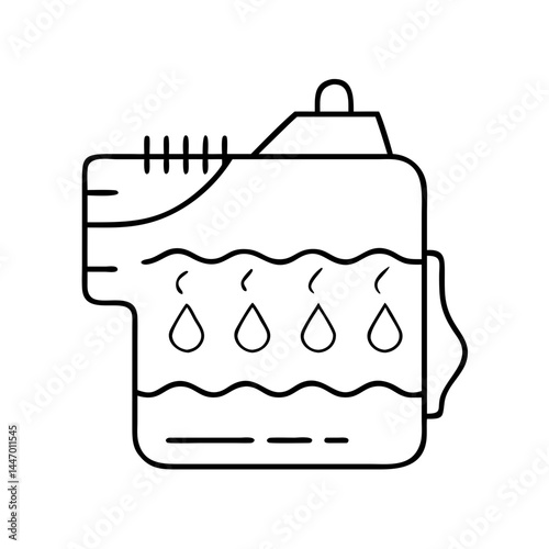 coolant icon, coolant line art - simple line art of coolant, perfect for coolant logos and icons