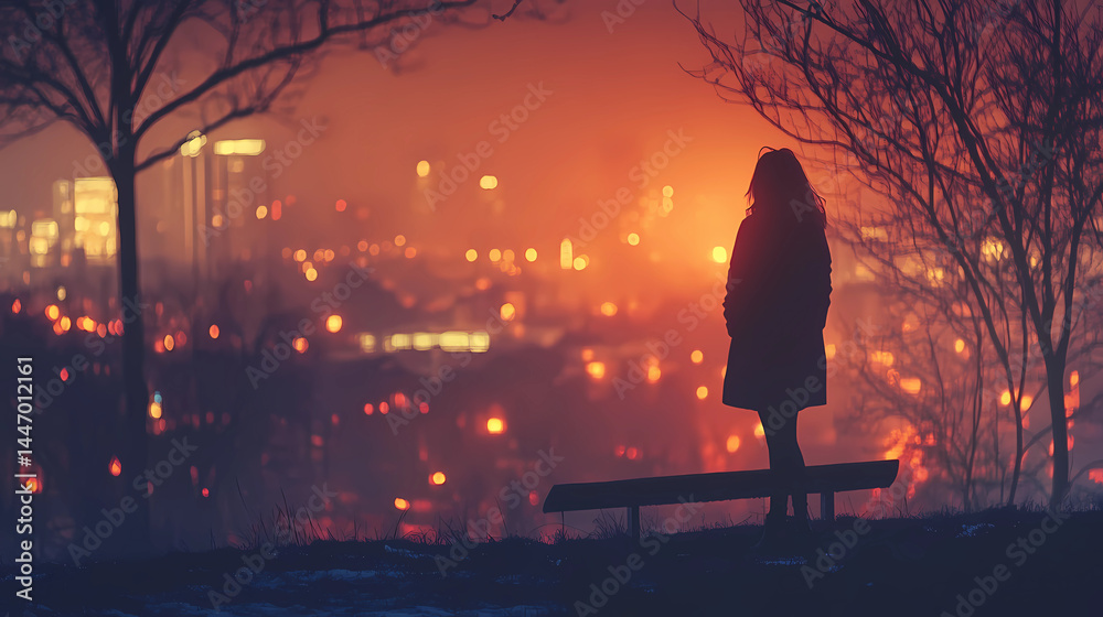 Fototapeta premium Lo-Fi music picture The background that goes well with the lo-fi music genre Generative AI