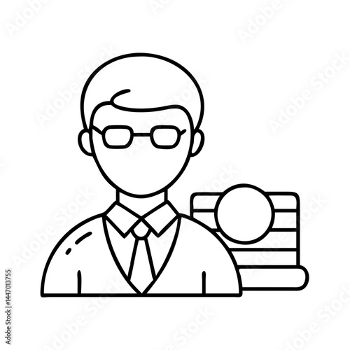 defendant icon, defendant line art - simple line art of defendant, perfect for defendant logos and icons