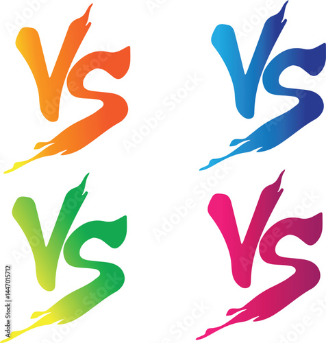 versus sign, vs sign, vs colorful sign eps, vs png
 