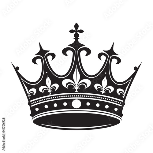  black crown icon on white background




