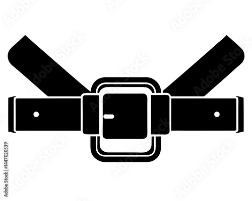 Buckle Up silhouette vector illustration