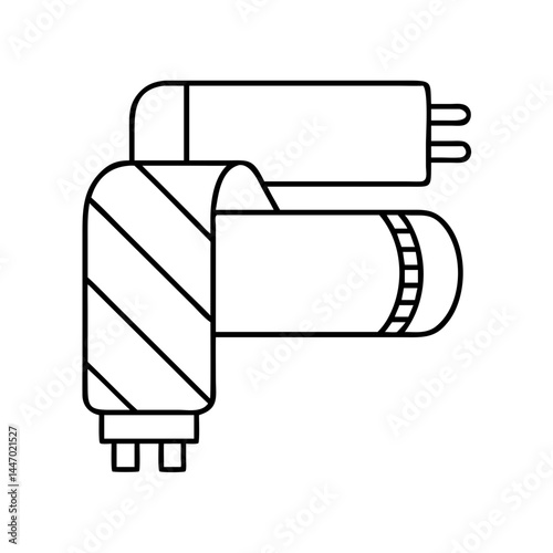 muffler icon, muffler line art - simple line art of muffler, perfect for muffler logos and icons