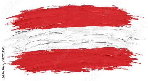 Austria Flag Artistic Brush Stroke Design Patriotic Symbol