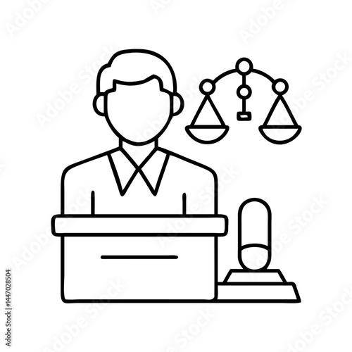 plaintiff icon, plaintiff line art - simple line art of plaintiff, perfect for plaintiff logos and icons