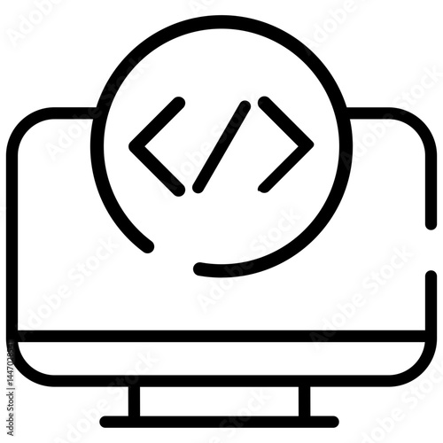 Coding line icon