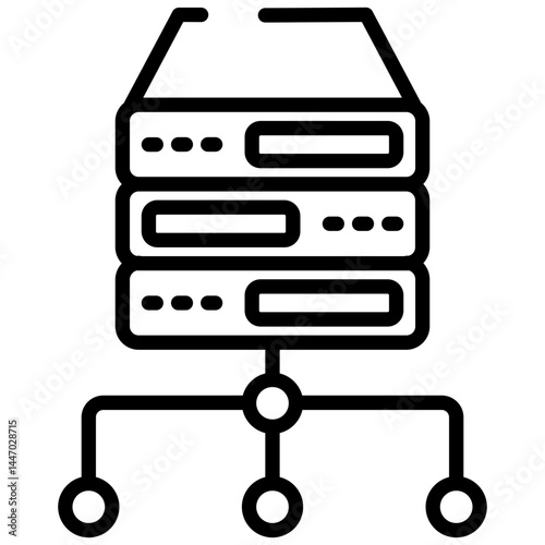 Server  line icon