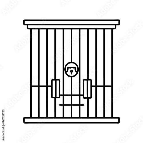prison icon, prison line art - simple line art of prison, perfect for prison logos and icons