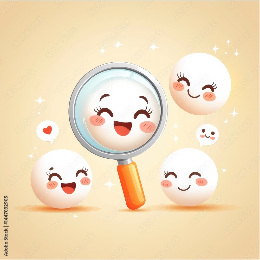 Fototapeta premium Smiling Character Investigation