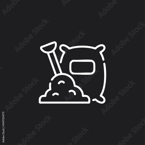 Cement icon flat vector design