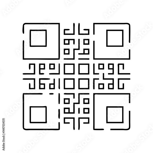 qr code generic icon, qr code generic line art - simple line art of qr code generic, perfect for qr code generic logos and icons