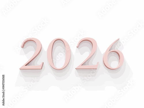 digital theme formaing year 2026 white background