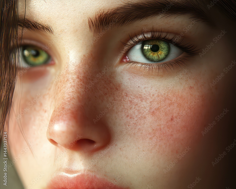 Fototapeta premium Close up portrait of young person