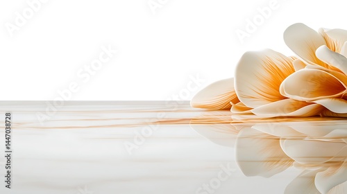 Sliced peach close up