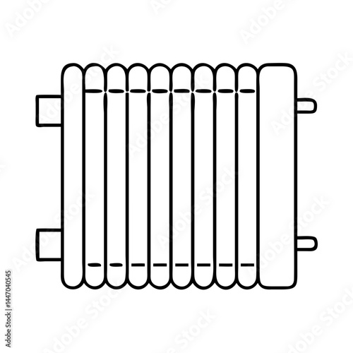radiator icon, radiator line art - simple line art of radiator, perfect for radiator logos and icons