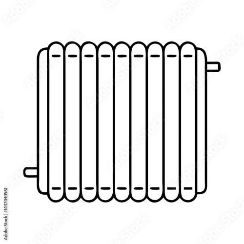 radiator icon, radiator line art - simple line art of radiator, perfect for radiator logos and icons