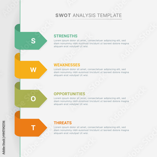 SWOT Analysis Infographic Chart Template Design