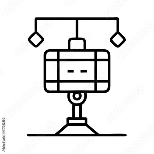 Portable Work Light Hanging on Stand  