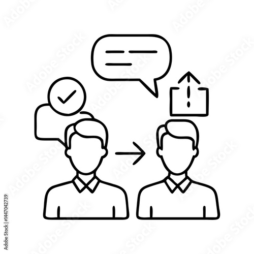 respondent icon, respondent line art - simple line art of respondent, perfect for respondent logos and icons
