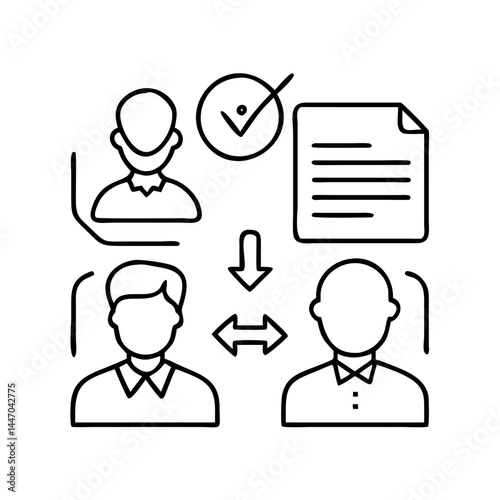 respondent icon, respondent line art - simple line art of respondent, perfect for respondent logos and icons