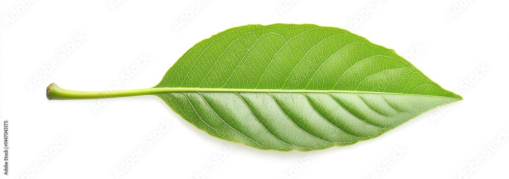 Obraz premium Fresh Green Leaf Isolated Closeup