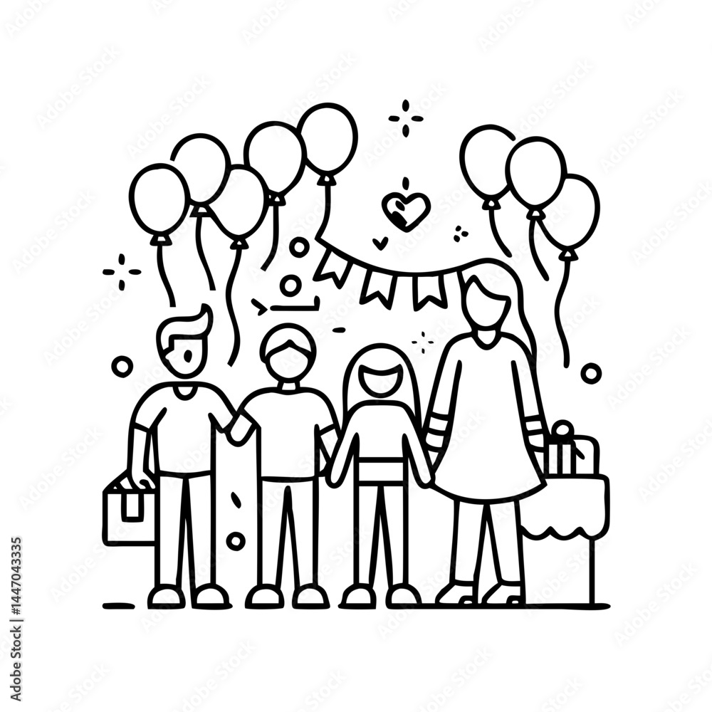 same sex couple with kids icon, same sex couple with kids line art - simple line art of same sex couple with kids, perfect for same sex couple with kids logos and icons same sex couple with kids icon, same sex couple with kids line art - simple line art of same sex couple with kids, perfect for same sex couple with kids logos and icons