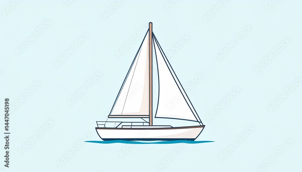 sailing boat on the sea sailing boat on the sea