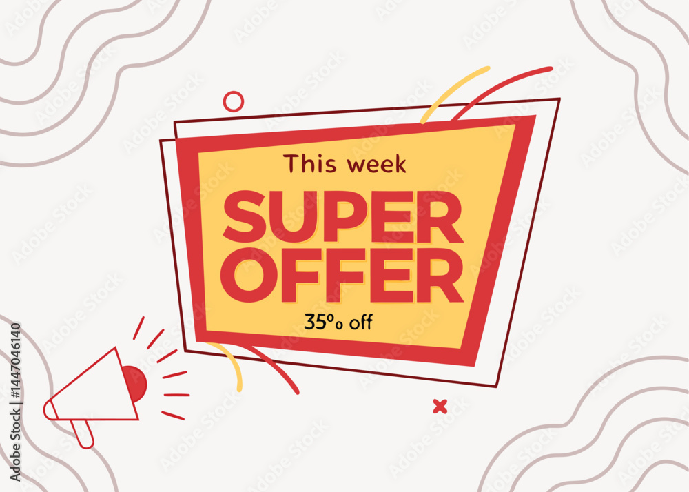 Fototapeta premium Limited time and exclusive offer sale banner