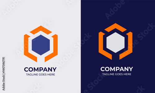 Tech hexagon logo crafted for modern, digital, and innovative brands
