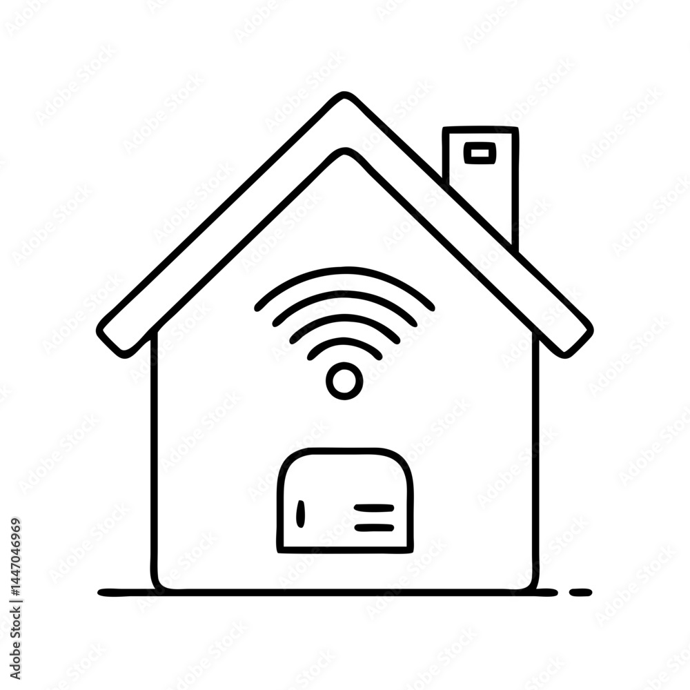 smart home icon, smart home line art - simple line art of smart home, perfect for smart home logos and icons smart home icon, smart home line art - simple line art of smart home, perfect for smart home logos and icons