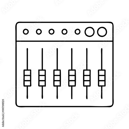 soundboard icon, soundboard line art - simple line art of soundboard, perfect for soundboard logos and icons