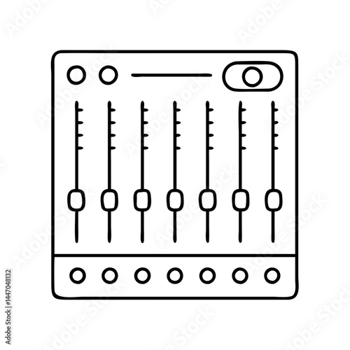 soundboard icon, soundboard line art - simple line art of soundboard, perfect for soundboard logos and icons