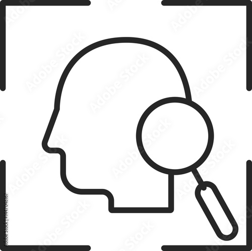 Facial Analysis (SYS File Format Vector Icon Stock Illustration)