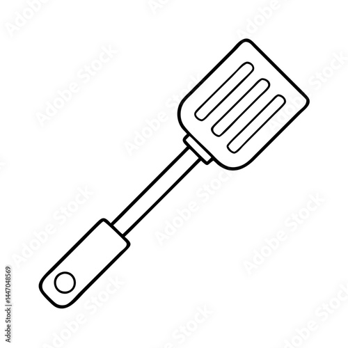 spatula icon, spatula line art - simple line art of spatula, perfect for spatula logos and icons