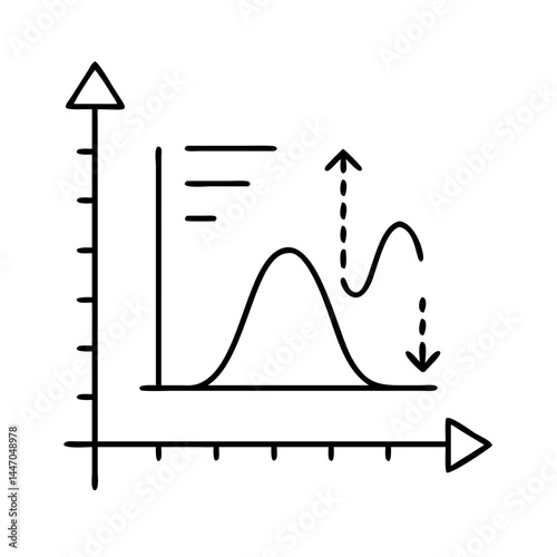 standard deviation icon, standard deviation line art - simple line art of standard deviation, perfect for standard deviation logos and icons