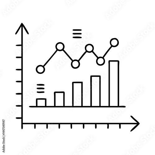statistical correlation icon, statistical correlation line art - simple line art of statistical correlation, perfect for statistical correlation logos and icons