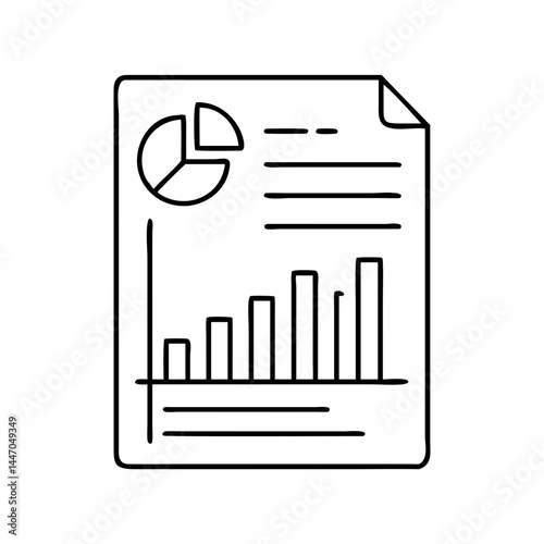 statistical report icon, statistical report line art - simple line art of statistical report, perfect for statistical report logos and icons