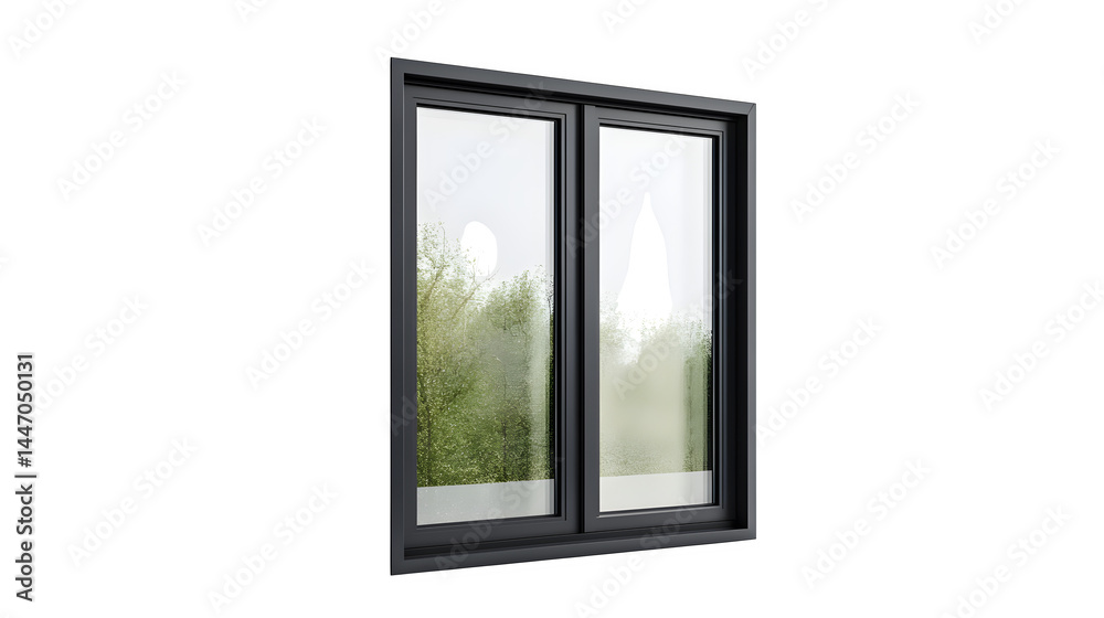 Obraz premium A realistic rendering of a smart window with adjustable tinting, isolated on Transparent background.